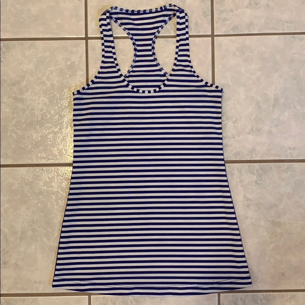 Lululemon Stripe Racerback Tank Top  S 4 6